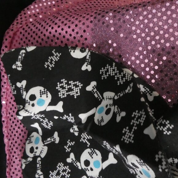 Handmade Black Witch's Hat | Skull and Crossbone Print - Picture 5 of 11